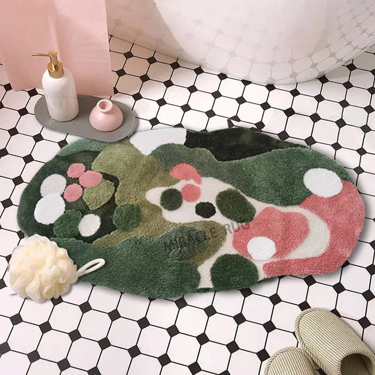 Bathroom Absorbent Floor Mat Anti Slip Bathmat Shaggy Rug Custom Funny Bath Mat