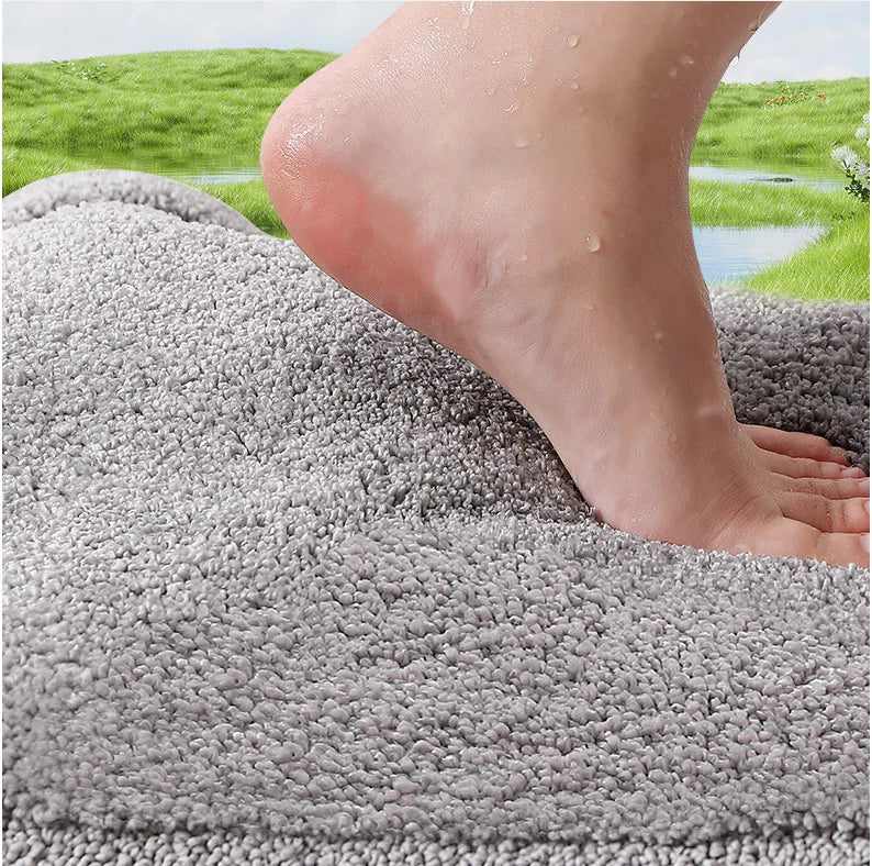 Anti-slip Bathroom Mat.High and Low Pile Flocking Floor Mat