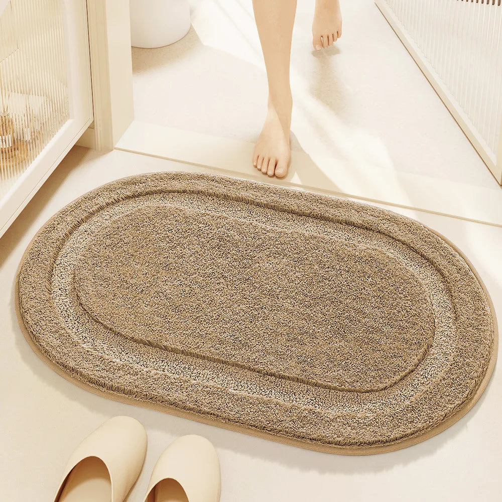 Anti-slip Bathroom Mat.High and Low Pile Flocking Floor Mat
