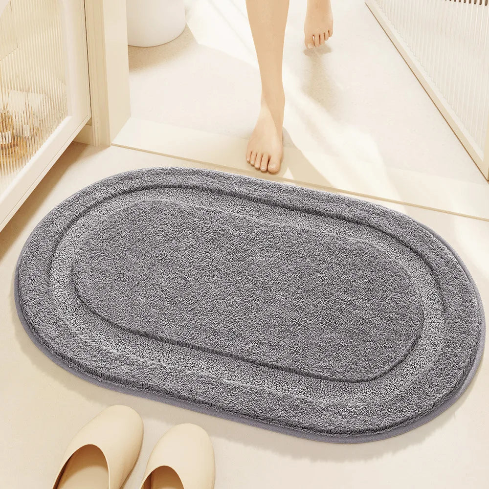 Anti-slip Bathroom Mat.High and Low Pile Flocking Floor Mat
